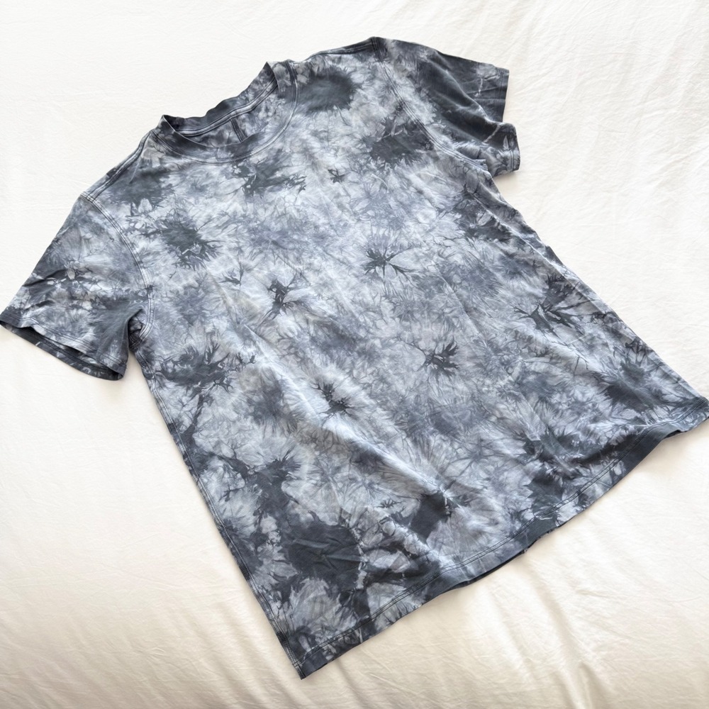 Lululemon All Yours Tee Earth Dye Stone Black Gray Tie Dye T-Shirt Estimated M - Picture 2 of 6